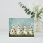 paasbundelmuzikant die speelt briefkaart (Staand voorkant)