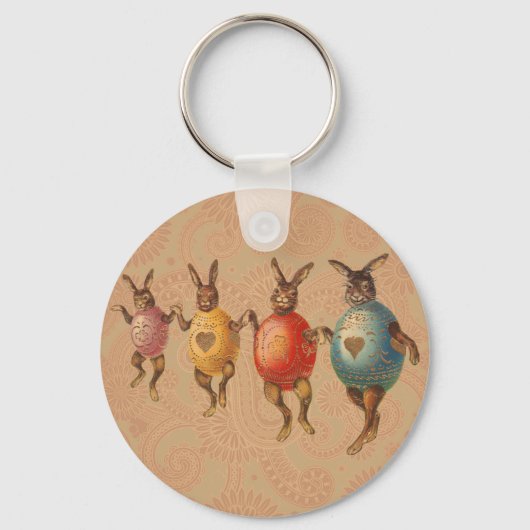  paasbundels die dansen met eierkostuums sleutelhanger (Voorkant)