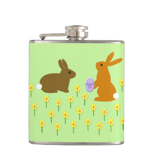 Paasbundels en deaffodils heupfles