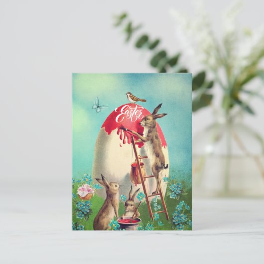 paasbundels en een reuzenfeestdag briefkaart (Staand voorkant)