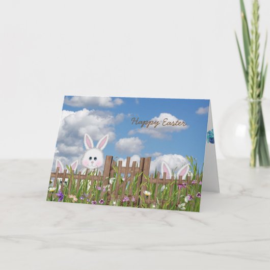 paasbundels met tuinomheining feestdagen kaart (Voorkant)
