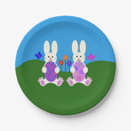 PaasBunny #6-Borden Papieren Bordje
