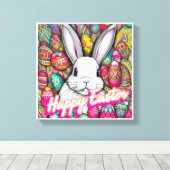 Paasbunny Canvas Afdruk (Insitu (Houten vloer))