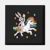 paasbunny die een unicorn kottermagisch meisje bes magneet (Voorkant)
