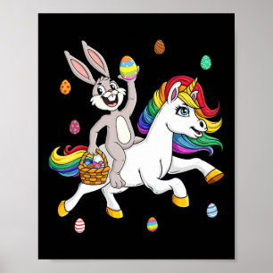 paasbunny die een unicorn kottermagisch meisje bes poster