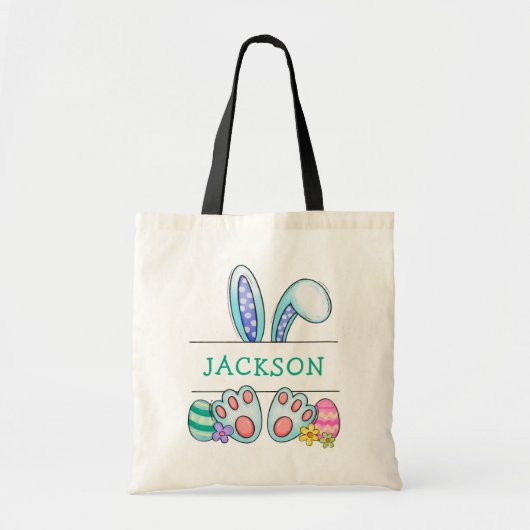 Paasbunny Easter Egg Hunt Canvas tas (Voorkant)