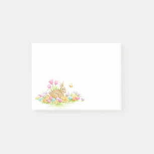 PaasBunny-eieren en bloemen na de invoering Post-it® Notes