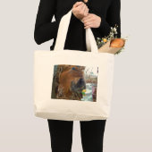 PaasBunny en bruin paard Grote Tote Bag (Voorkant (product))