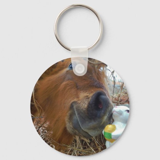 PaasBunny en bruin paard Sleutelhanger (Voorkant)
