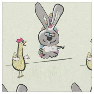 PaasBunny en Cartoon voor kippen Stof