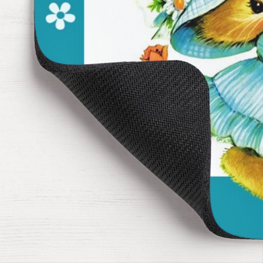  paasbunny en Chick. Geschenk Muismat (Hoek)