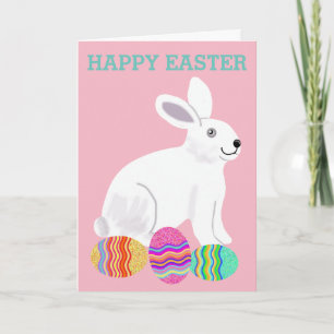 PaasBunny en chocolade-eieren Feestdagen Kaart