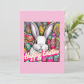 Paasbunny Feestdagenkaart (Staand voorkant)