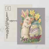 paasbunny feestdagenkaart (Voorkant / Achterkant)