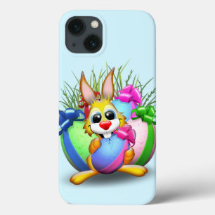 PaasBunny Funny and Cute Character Biting an Eg iPhone 13 Hoesje