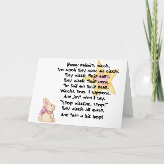 Paasbunny Funny Easter Holiday Kaart (Voorkant)