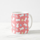 paasbunny, gedecorbeerd eipatroon koffiemok (Voorkant rechts)