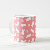 paasbunny, gedecorbeerd eipatroon koffiemok (Voorkant links)