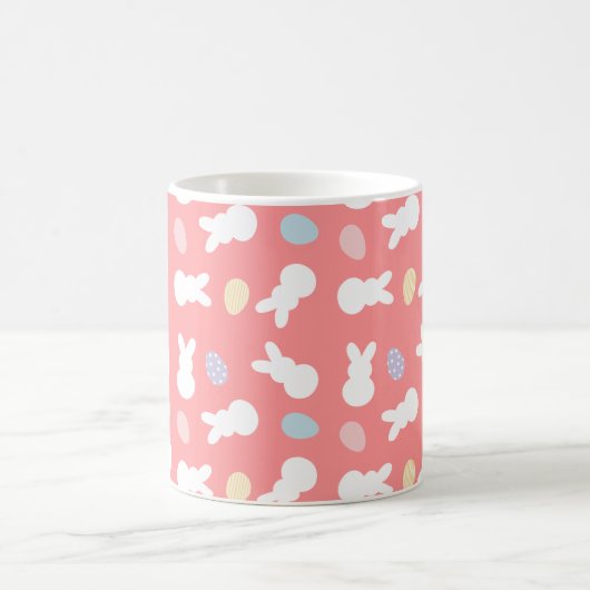 paasbunny, gedecorbeerd eipatroon koffiemok (Center)