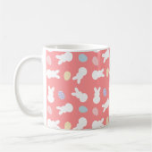 paasbunny, gedecorbeerd eipatroon koffiemok (Links)
