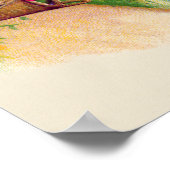 Paasbunny - gekleurde eiboom poster (Hoek)