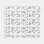 Paasbunny Gnome Patroon Fleece Deken (Voorkant (Horizontaal))