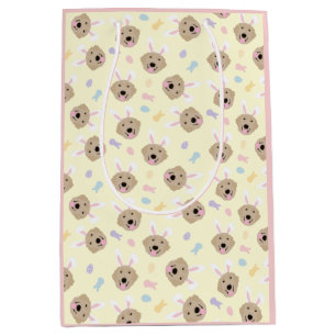 Paasbunny Golden Retriever Patroon Medium Cadeauzakje