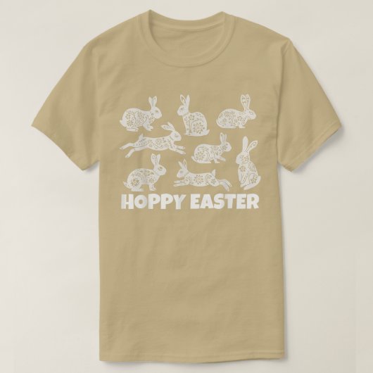 Paasbunny, hap-paasmakeraar t-shirt (Design voorkant)