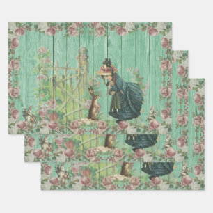  paasbunny inpakpapier vel