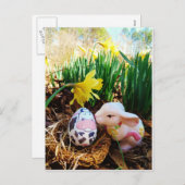 PaasBunny Koe Eieren Feestdagenkaart (Voorkant / Achterkant)