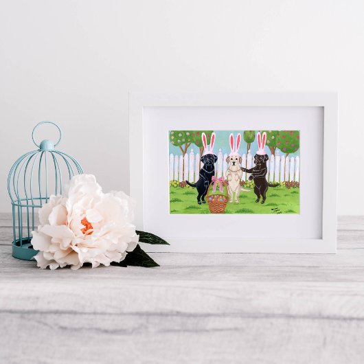Paasbunny Labradors Poster