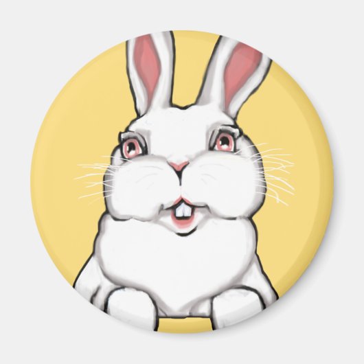 Paasbunny Magnet Festive Easter Decorations Magneet (Voorkant)