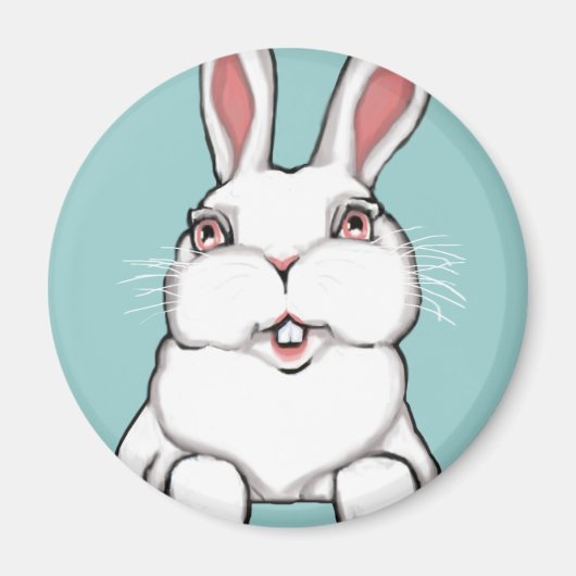 Paasbunny Magnet Festive Easter Decorations Magneet (Voorkant)