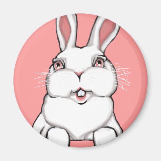 Paasbunny Magnet Festive Easter Decorations Magneet (Voorkant)