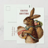 paasbunny met eieren briefkaart (Voorkant / Achterkant)