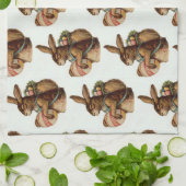  paasbunny met eieren theedoek (Gevouwen)