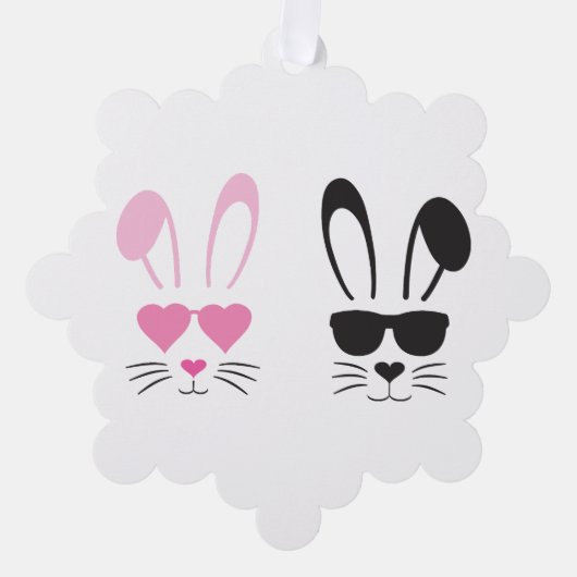 Paasbunny Ornament Kaart (Voorkant)