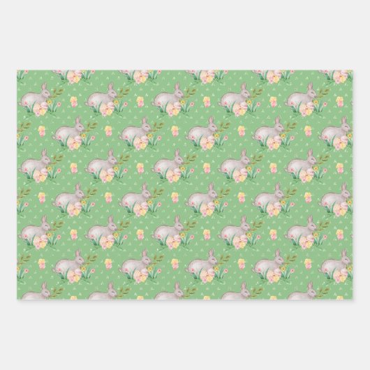 paasbunny Pattern Inpakpapier Vel (Voorkant 3)