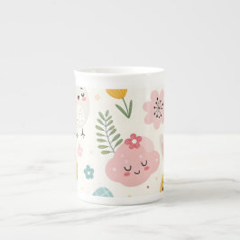paasbunny Pattern Porselein Kop