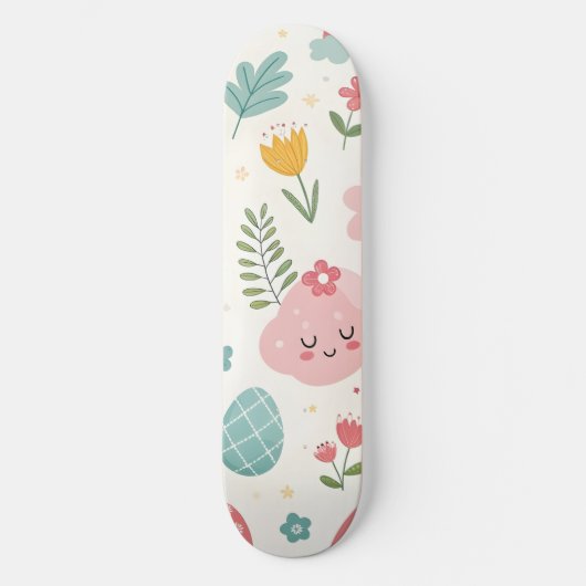 paasbunny Pattern Skateboard (Voorkant)