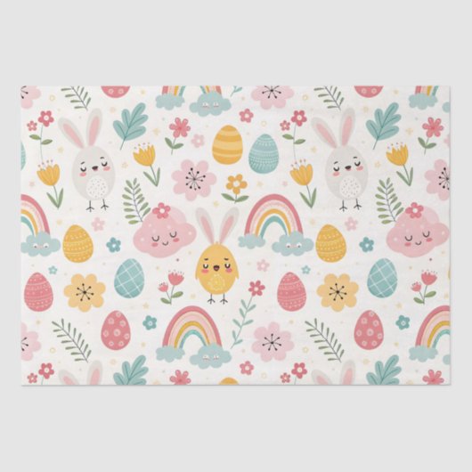 paasbunny Pattern Tissuepapier (Voorkant)