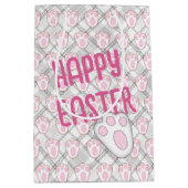 Paasbunny Pawprints op poten Medium Cadeauzakje (Voorkant)