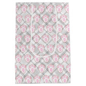 Paasbunny Pawprints op poten Medium Cadeauzakje (Achterkant)