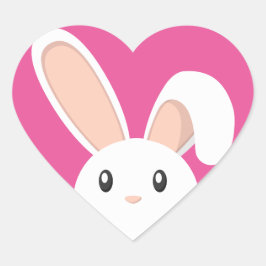 paasbunny pieping hart sticker