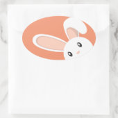 paasbunny pieping ovale sticker (Tas)