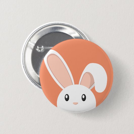 paasbunny pieping ronde button 5,7 cm (Voorkant /achterkant)