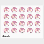 paasbunny pieping ronde sticker (Vel)
