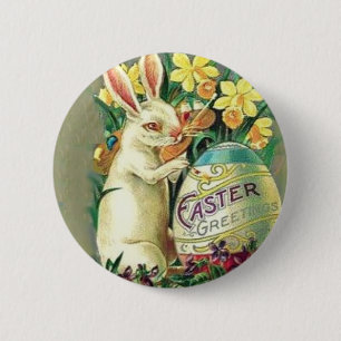 paasbunny Pin Ronde Button 5,7 Cm