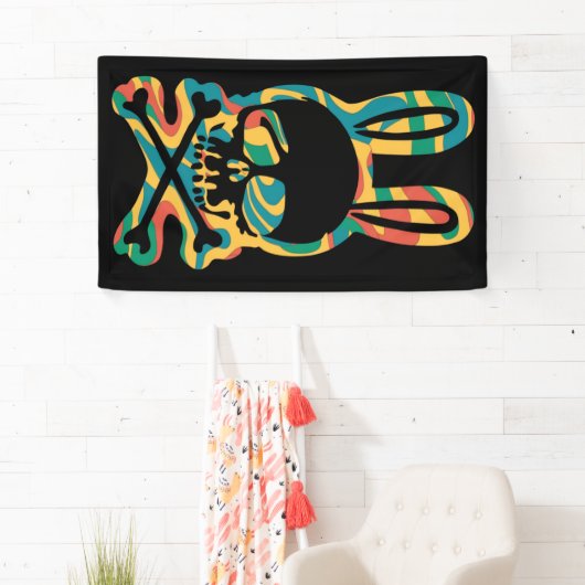 PaasBunny Retro Tie Dye Bunny Skull Cross Bone Spandoek (Insitu)