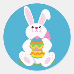Paasbunny Ronde Sticker
